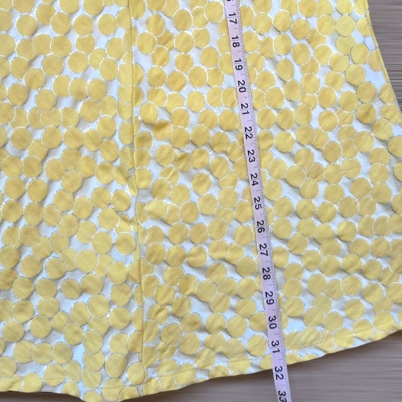 Corey Lynn Calter Suzi Rolled Collar Yellow Swing Dress Size 6 - Picture 12 of 14
